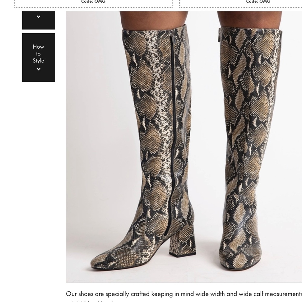 Eloquii Snake skin boots never warn size 10W